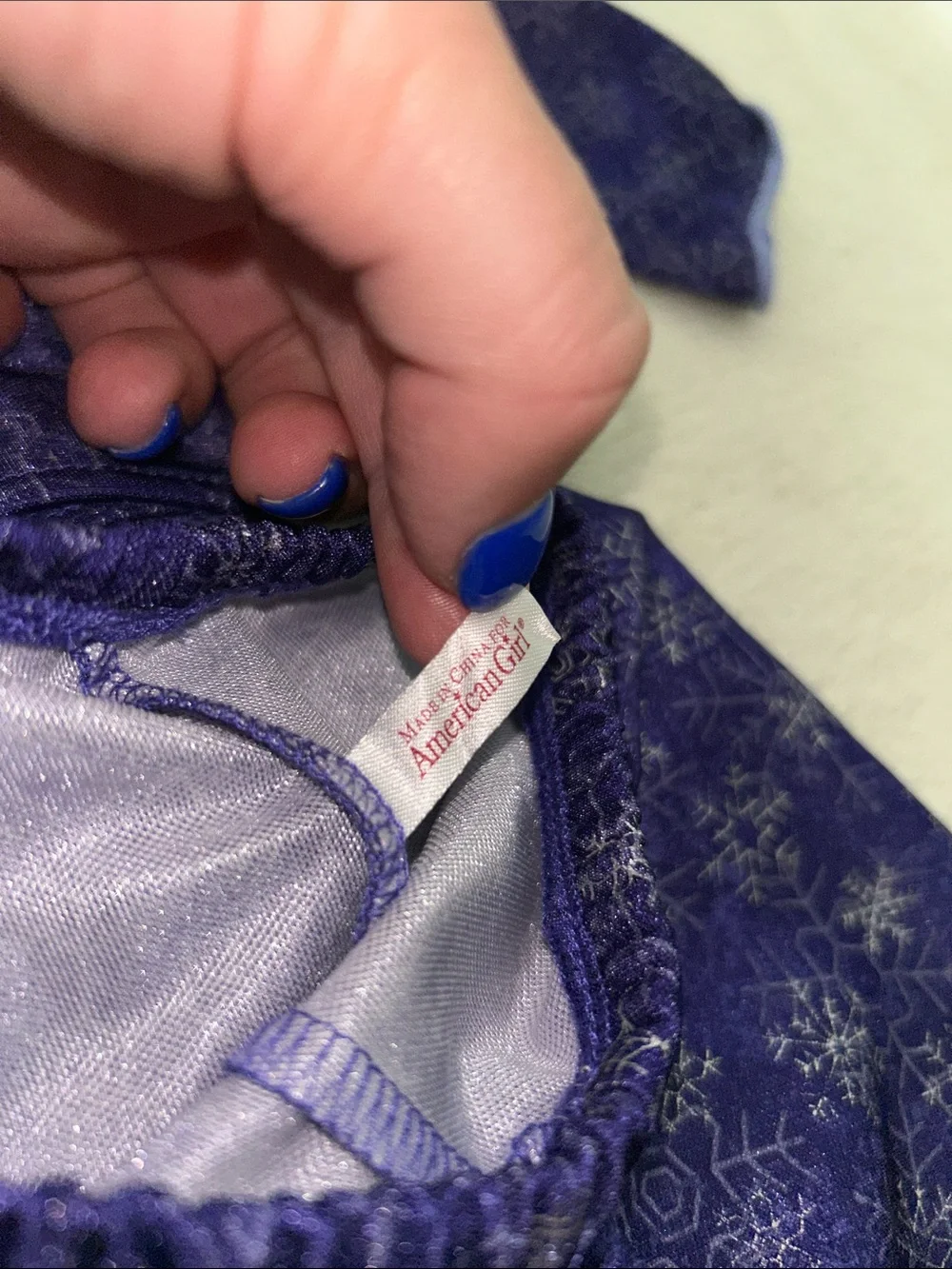 American Girl Snowflake Satin PJ’s